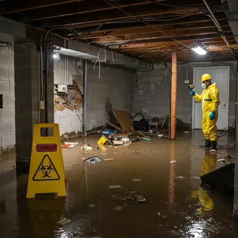 Flooded Basement Electrical Hazard in Owingsville, KY Property